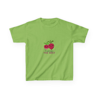 "Turnip the Beet" Youth Short Sleeve Tee – Cute Veggie Graphic Dance Pun Shirt for Kids
