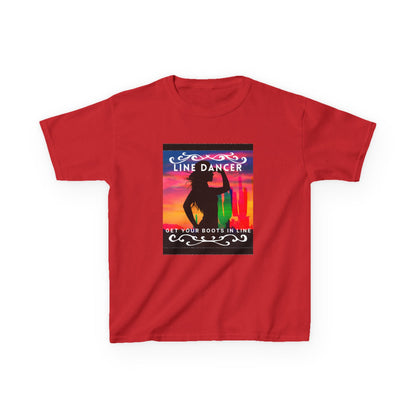 "Line Dancer – Get Your Boots in Line" Youth Short Sleeve Tee – Western-Inspired Country Dance Shirt for Kids