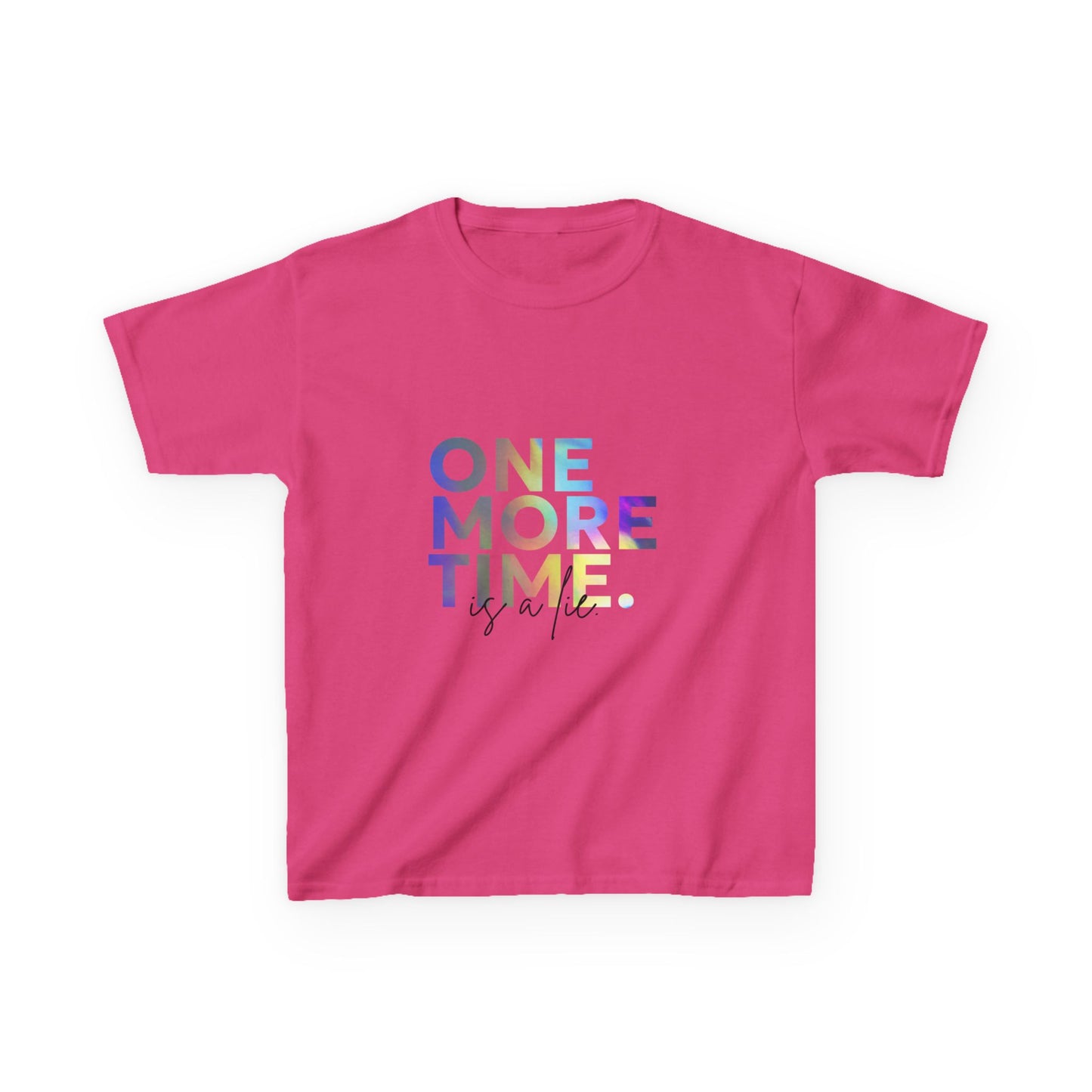 “One More Time is a Lie” Colorful Dancer Shirt – Funny Dance Practice Saying T-Shirt for Kids - Youth Dance Graphic Tee