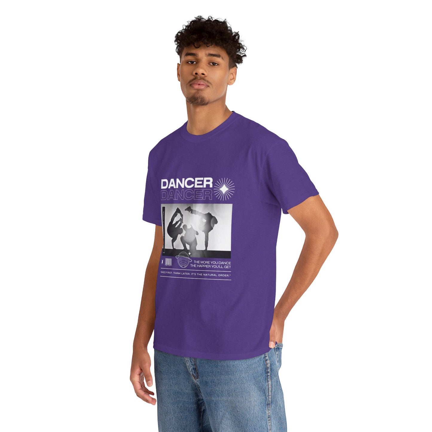 “Dancer” Graphic with Breakdancer Streetwear-Inspired Design | Hip-Hop Dance T-Shirt for Men & Women | Unisex Heavy Cotton Tee
