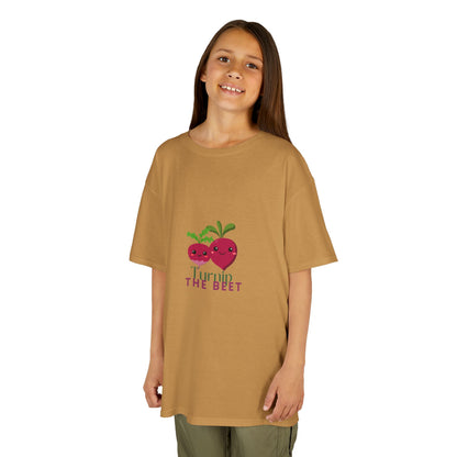 "Turnip the Beet" Youth Short Sleeve Tee – Cute Veggie Graphic Dance Pun Shirt for Kids