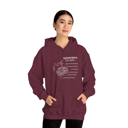 "Dancer’s Brain" Unisex Hoodie – Funny Dance-Themed Hoodie for Teens and Adults with Personalization Option and Cute Dancer Brain Graphic