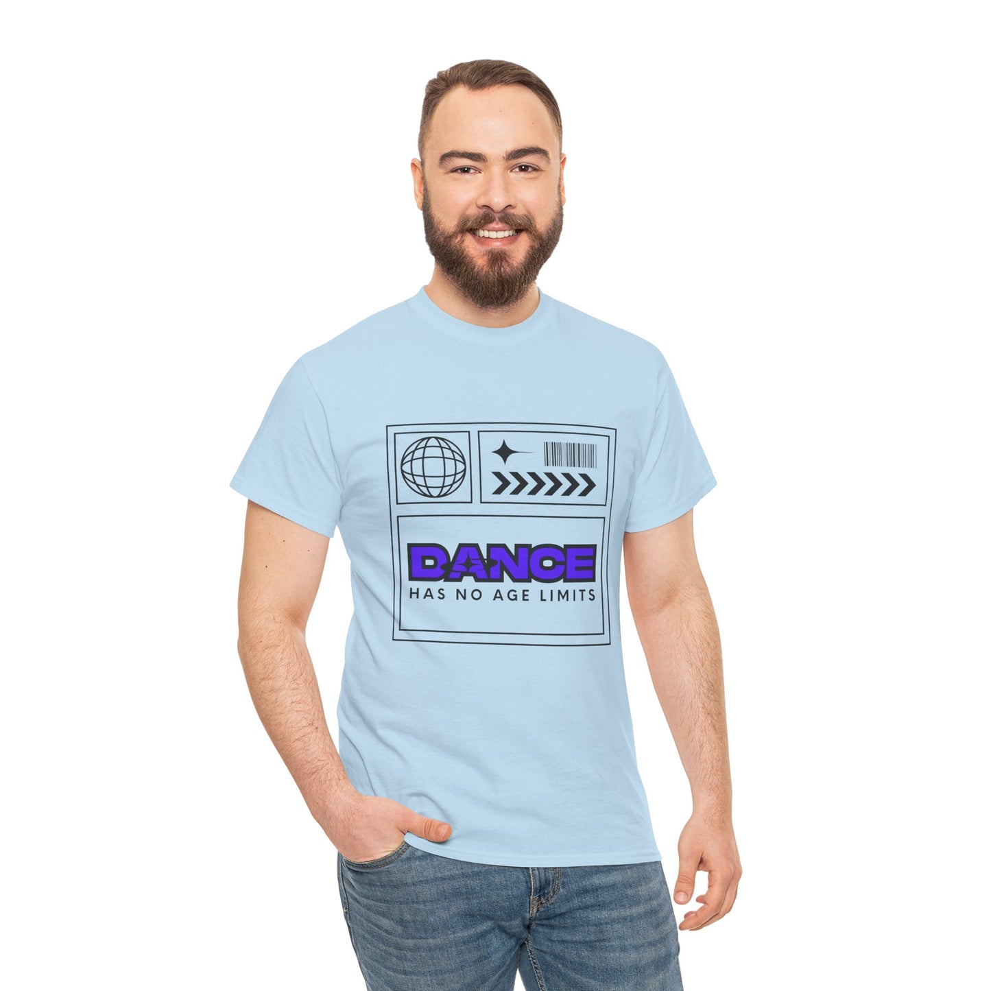 "Dance Has No Age Limits" Unisex Heavy Cotton T-Shirt – Streetwear Graphic Tee for Dancers of All Ages