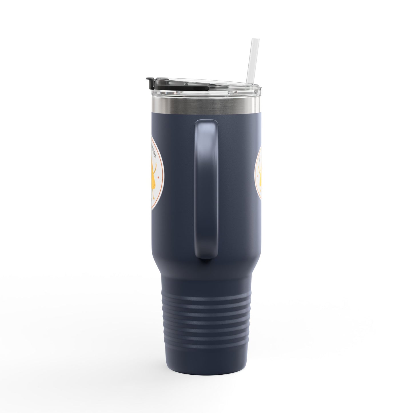 "Nacho Average Dancer" 40oz Insulated Travel Mug – Cute Kawaii Nacho Graphic Dance Tumbler for On-the-Go Hydration