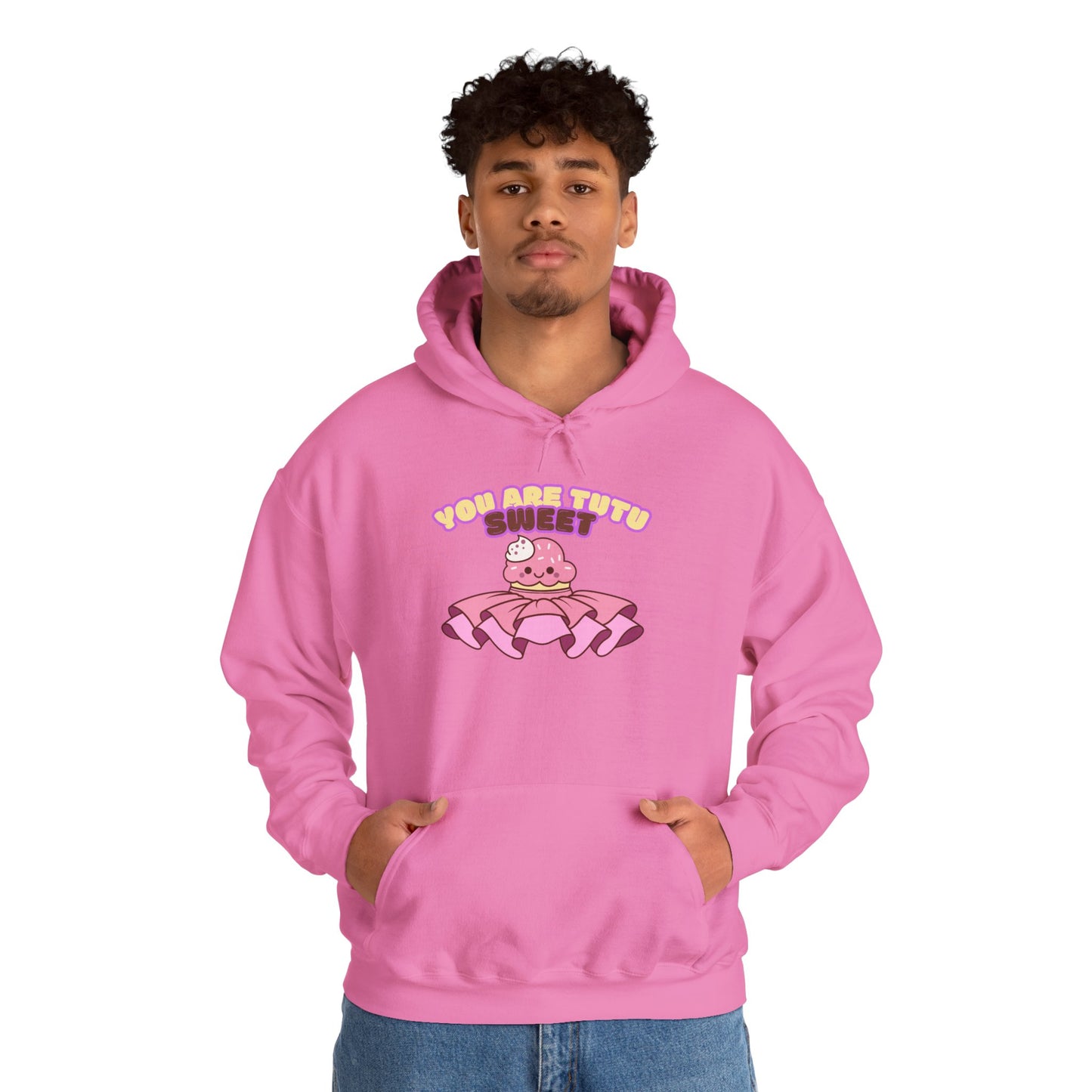"You Are Tutu Sweet" Unisex Heavy Blend Hooded Sweatshirt – Kawaii Cupcake in Tutu Dance Graphic Hoodie for Adults and Teens