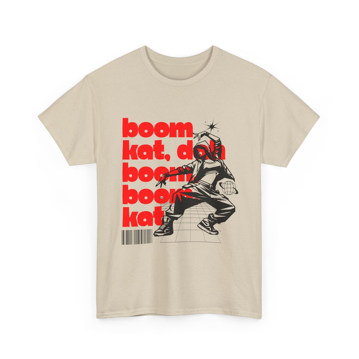 "Boom Kat, Dah, Boom, Boom, Kat" Streetwear Dance Graphic – Unisex Heavy Cotton Tee