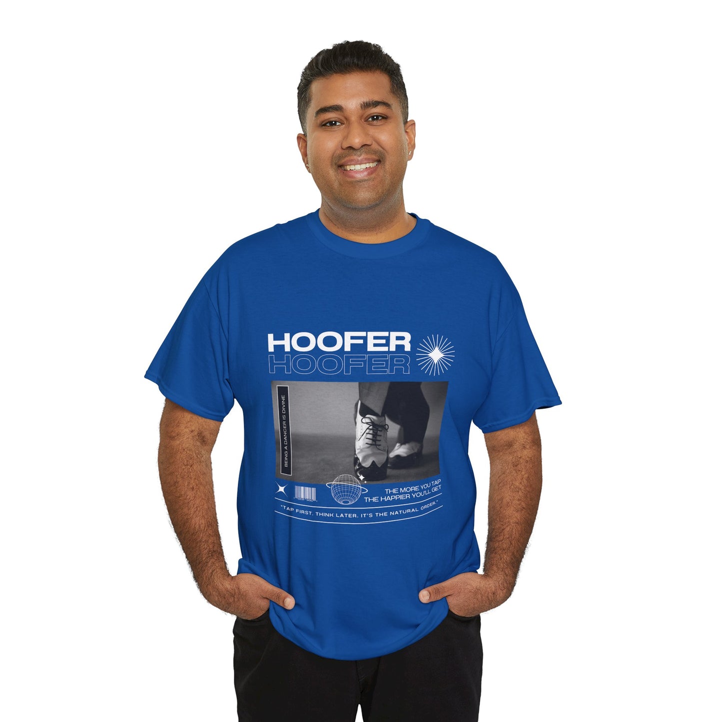 “Hoofer" Tap Dance Unisex Heavy Cotton Tee – Streetwear-Inspired Tap Shoes Graphic T-Shirt for Dancers