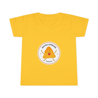 "Nacho Average Dancer" Toddler Dance T-Shirt – Cute Nacho Graphic Short Sleeve Tee for Kids
