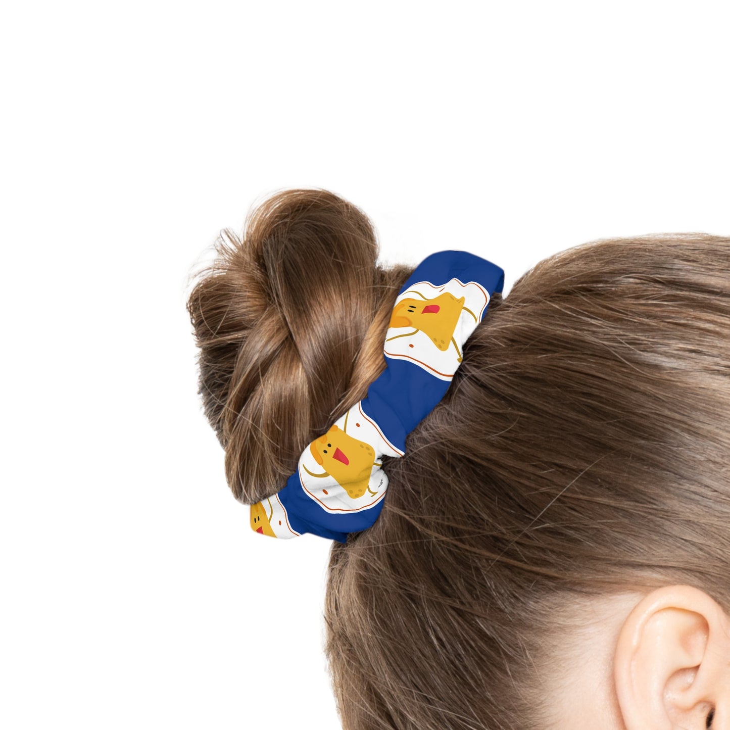 “Nacho Average Dancer” Scrunchie – Funny Dance Pun Hair Accessory with Cute Nacho Graphic
