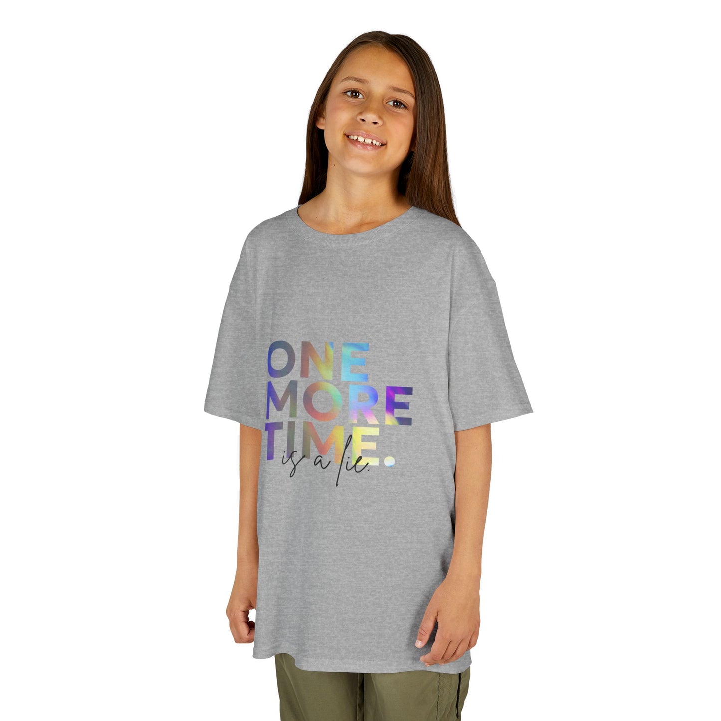 “One More Time is a Lie” Colorful Dancer Shirt – Funny Dance Practice Saying T-Shirt for Kids - Youth Dance Graphic Tee