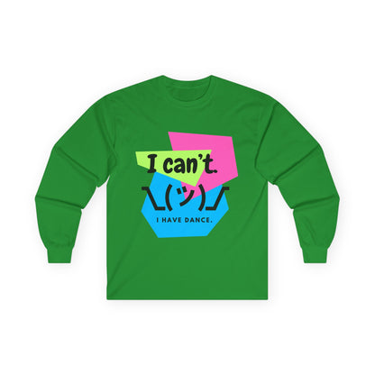 "I Can't. I Have Dance." Unisex Long Sleeve Dance Tee – 80s Retro Emoji Graphic Shirt for Dancers 💃🕺