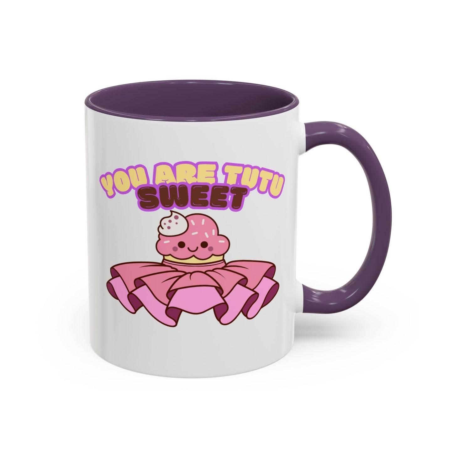 "You Are Tutu Sweet" Accent Coffee Mug – Cute Ballet Pun with Kawaii Ceramic Mug for Dancers and Dance Lovers