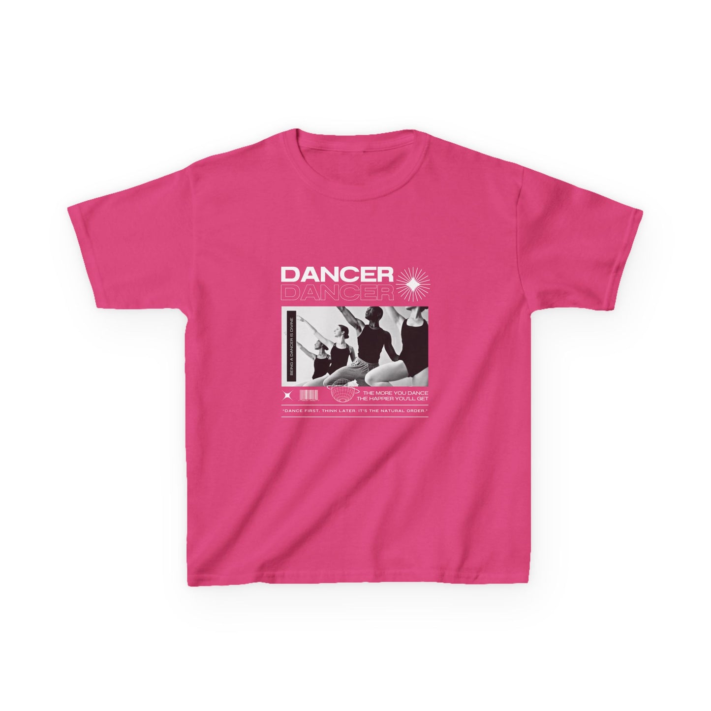 “Dancer” Youth Short Sleeve Tee – Young Ballet Dancers at the Barre Streetwear-Inspired Dance Shirt for Kids