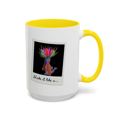 "Shake It Like a..." Accent Coffee Mug – Fun Dance Quote Ceramic Mug for Dancers and Music Lovers