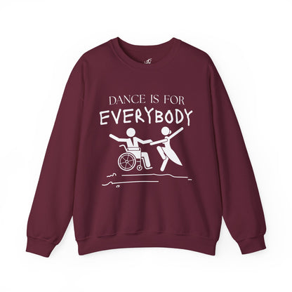 “Dance Is for Everybody” Inclusive Dance Sweatshirt – Unisex Heavy Blend Crewneck with Optional Name or Studio Personalization