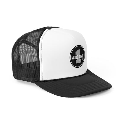 "One More Time is a Lie" Dance Quote Unisex Trucker Hat – Emblem Graphic Cap for Dancers & Dance Moms – Funny Dance Rehearsal Hat