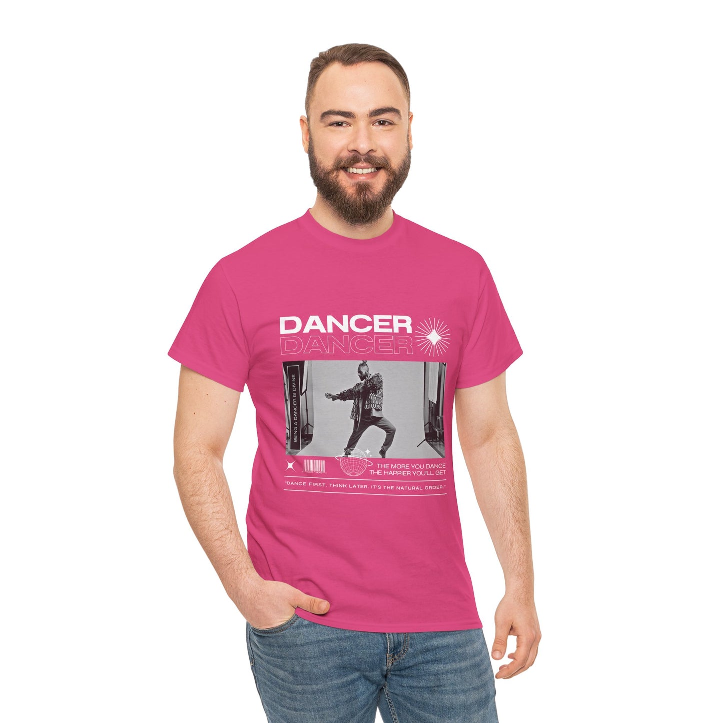 "Dancer "Jazz Pose Unisex Heavy Cotton Tee – Streetwear-Inspired Jazz Dance Graphic T-Shirt for Performers