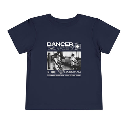 “Tiny Dancer" Toddler Short Sleeve T-Shirt – Streetwear-Inspired Ballet Class Graphic Tee for Kids