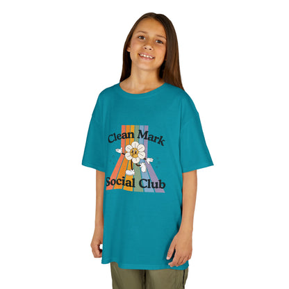 “Clean Mark Social Club” Kids Heavy Cotton™ Tee – Streetwear-Inspired Dance Graphic Tee for Kids