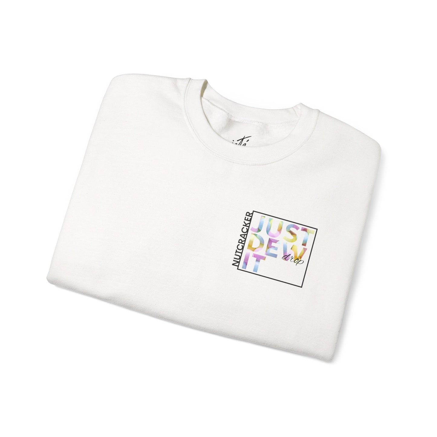 “Just Dew Drop It” Back Print ADULT Sweatshirt + “Nutcracker 2025” Front – Unisex Heavy Blend Crewneck | Ballet Dewdrop Fairy Holiday Dance Apparel