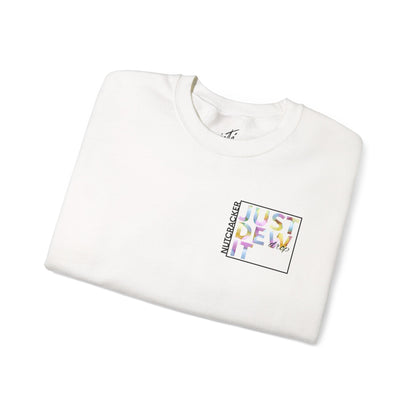 “Just Dew Drop It” Back Print ADULT Sweatshirt + “Nutcracker 2025” Front – Unisex Heavy Blend Crewneck | Ballet Dewdrop Fairy Holiday Dance Apparel