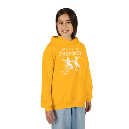 “Dance Is for Everybody” Unisex Youth Hoodie – Inclusive Dance Hoodie for Kids & Teens, Personalized with Name or Studio