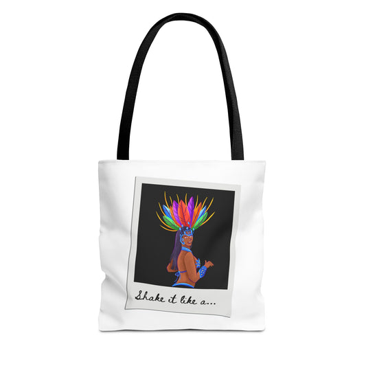 "Shake It Like a..." Canvas Tote Bag – Carnival Samba Dancer Dance-Themed Reusable Shopping Bag