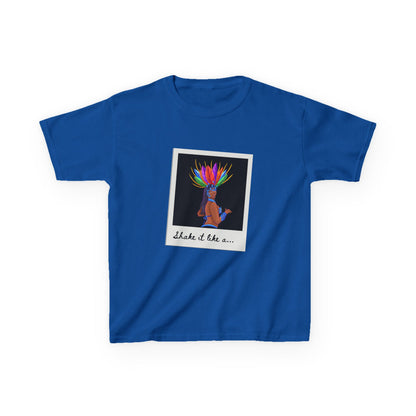 "Shake It Like a..." Youth Short Sleeve Tee – Carnival-Inspired Samba Dancer Graphic Dance Shirt for Kids