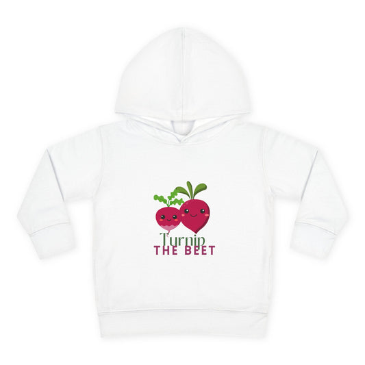 "Turnip the Beet "Toddler Pullover Hoodie – Cute Vegetable Dance Pun Graphic Fleece Sweatshirt for Kids