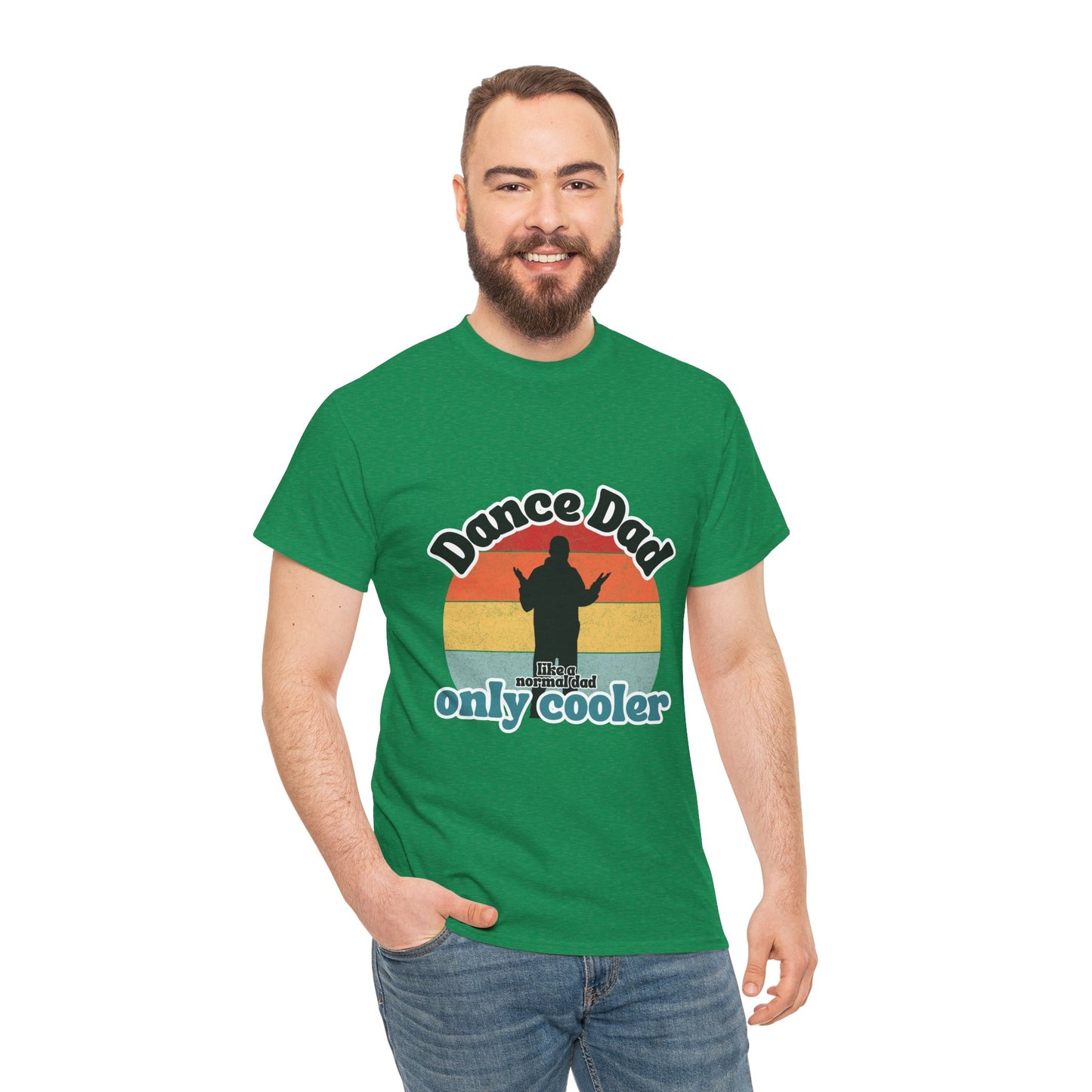 "Dance Dad" Unisex Heavy Cotton Tee – Funny Retro Dance Shirt for Cool Dads