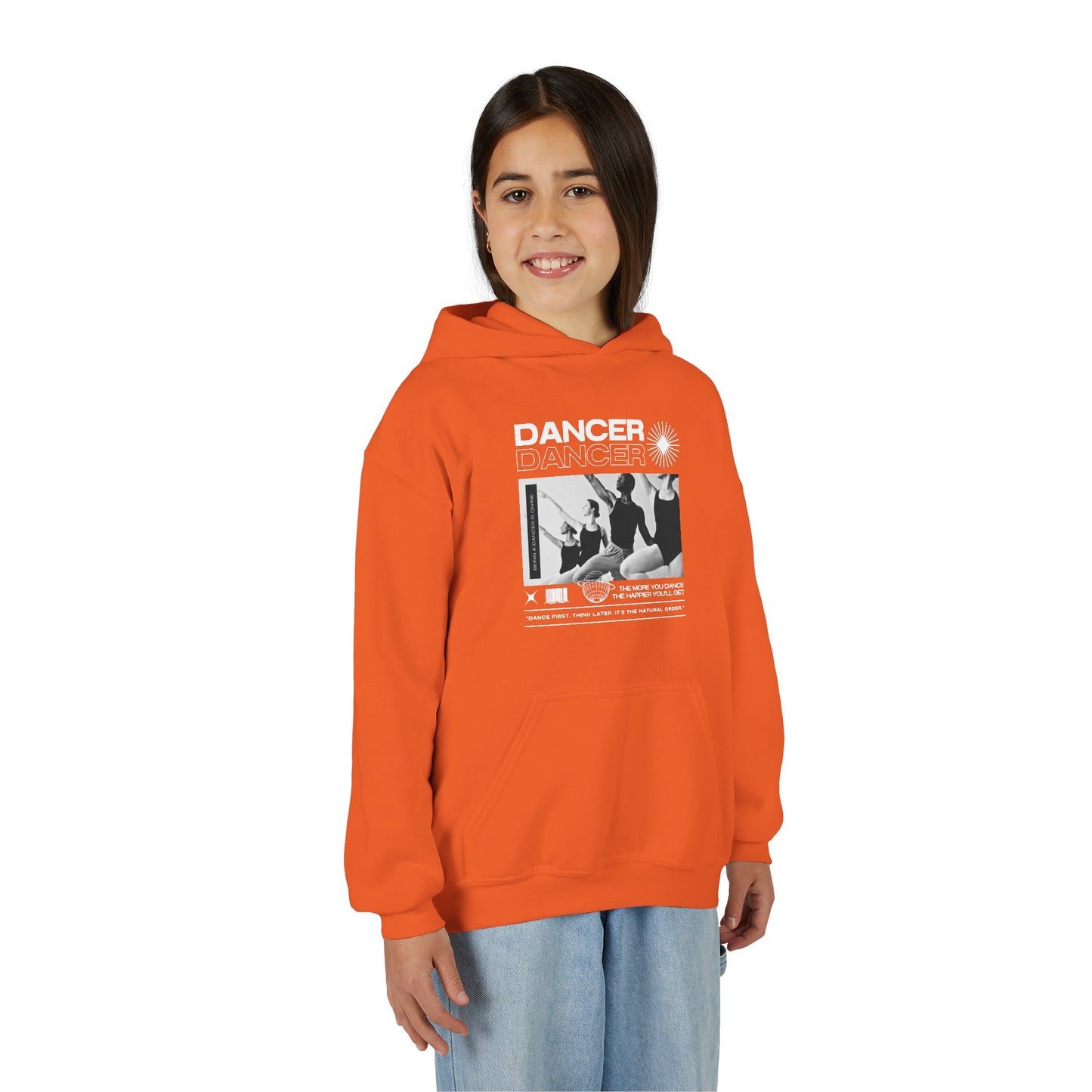 “Dancer” Young Ballet Dancers at the Barre Graphic | Unisex Youth Hoodie – Streetwear-Inspired Ballet Dance Hoodie for Kids & Aspiring Dancers