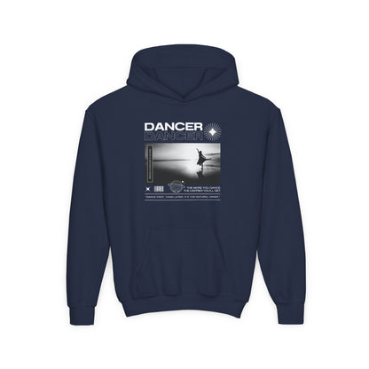 “Dancer” Arabesque on the Beach Graphic | Unisex Youth Hoodie – Streetwear-Inspired Ballet Dance Hoodie for Kids & Young Dancers