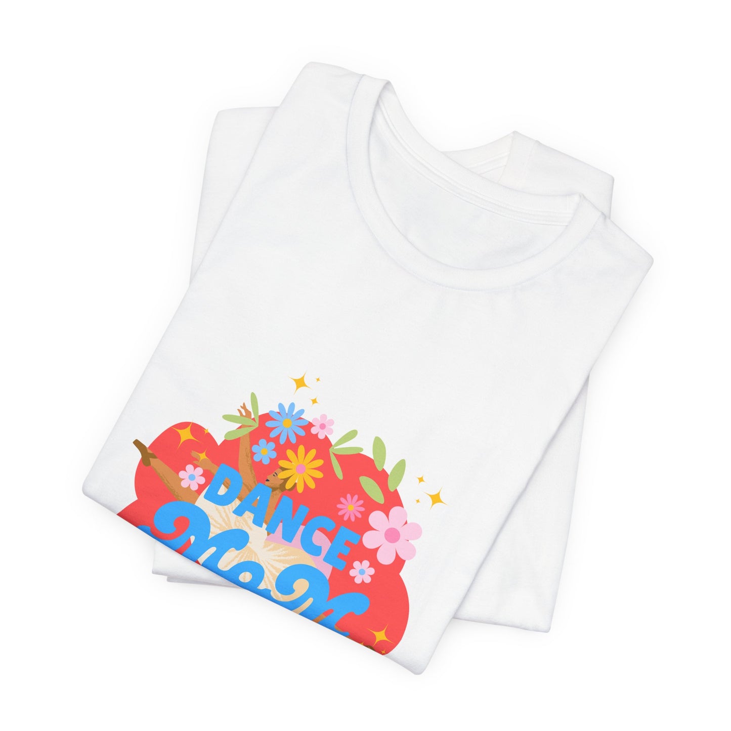 "Dance Mom” T-Shirt – Unisex Garment-Dyed Tee with Floral Dancer Graphic Front & Superhero Role List Back 🌸💪