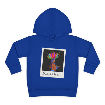 "Shake It Like a..." Toddler Pullover Hoodie – Carnival Samba Dancer Graphic Fleece Sweatshirt for Kids