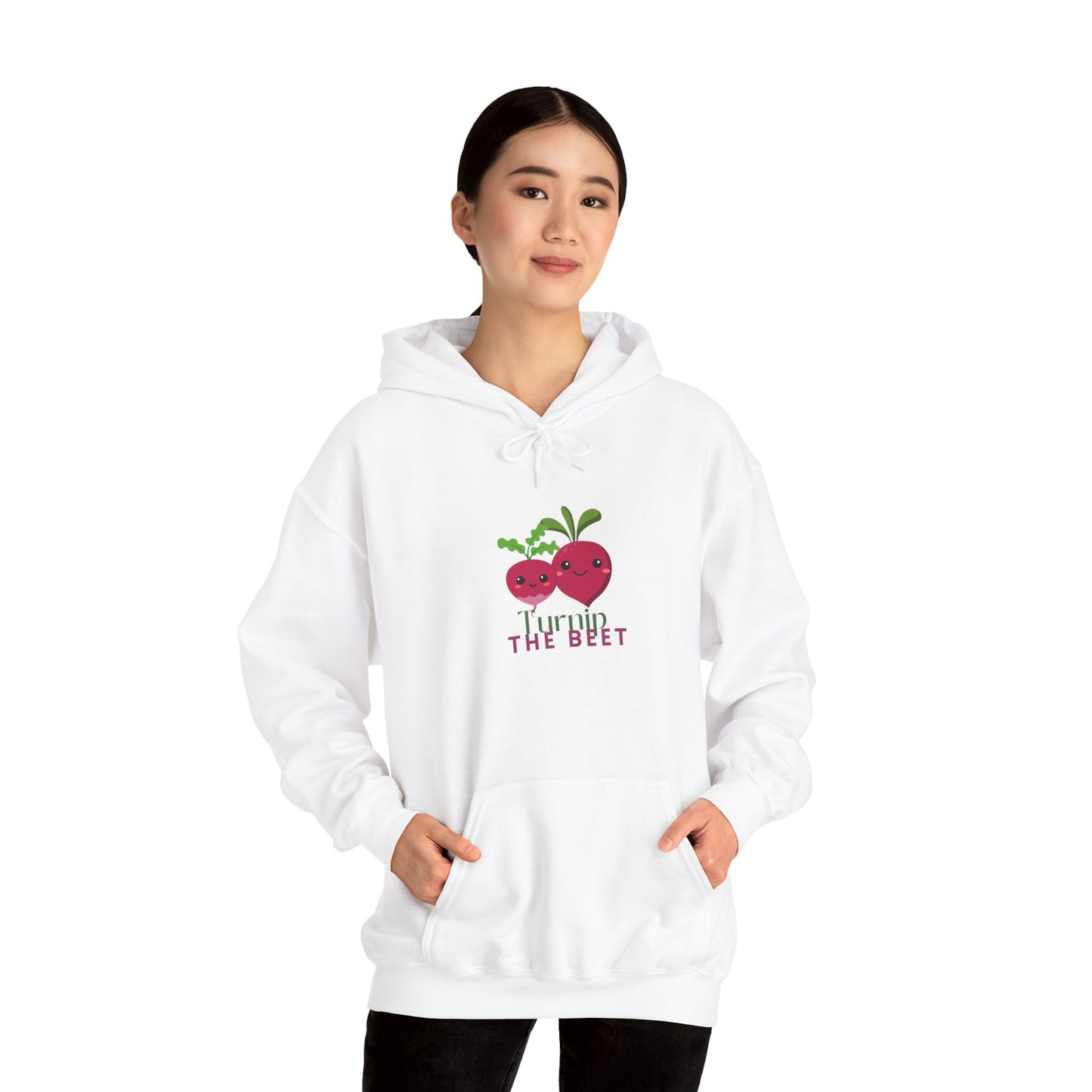 "Turnip the Beet" Unisex Hooded Sweatshirt – Funny Dance Pun Hoodie with Cute Veggie Graphic | Cozy Gift for Dancers & Foodie Fans