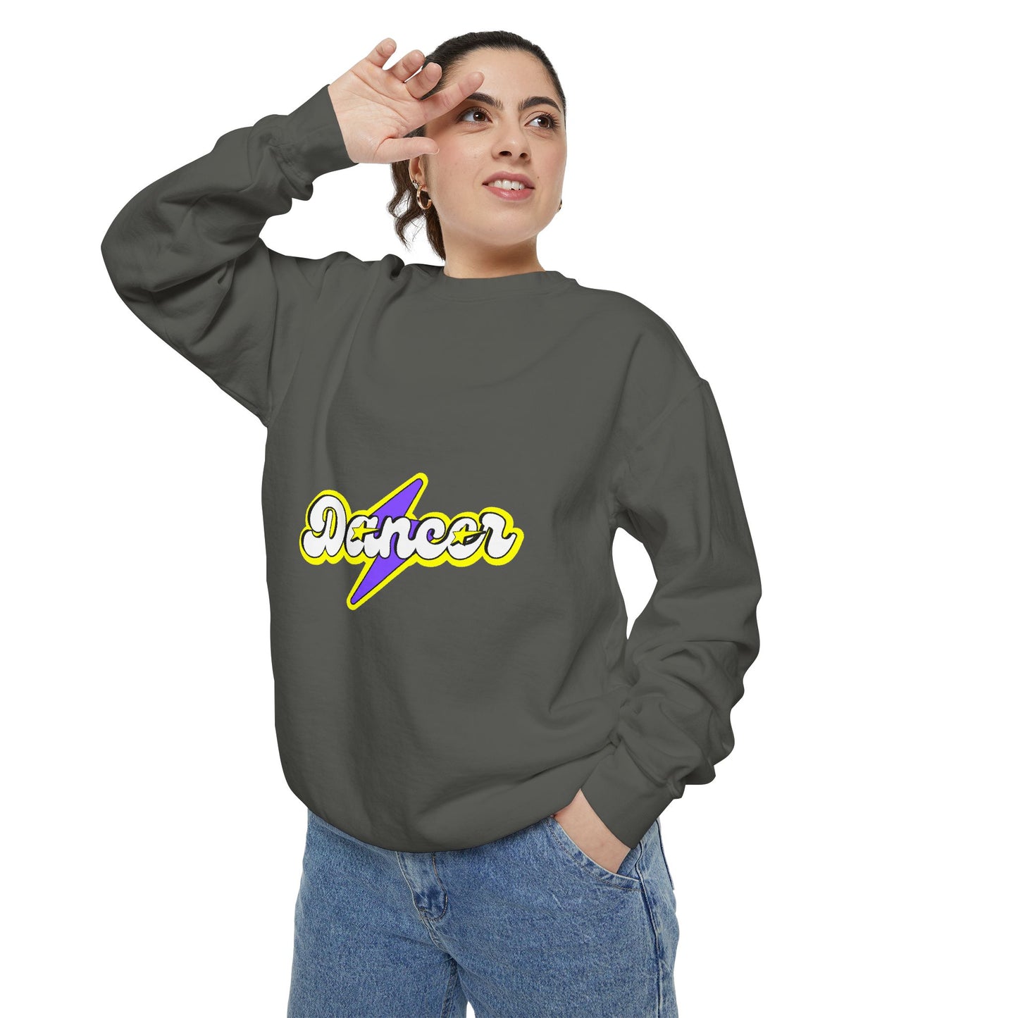 "Dancer" Unisex Lightweight Crewneck Sweatshirt – Superhero-Inspired Graphic Pullover for Dance Lovers & Performers