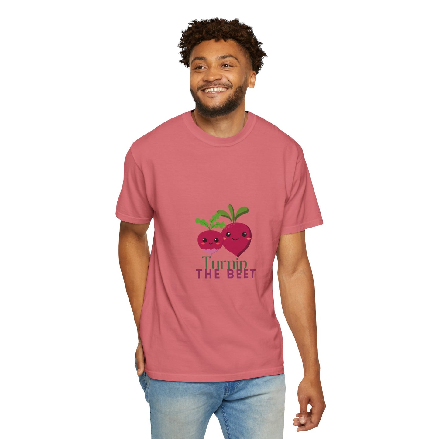 "Turnip the Beet" Unisex Garment-Dyed T-Shirt – Cute Veggie Dance Pun Graphic Tee – Funny Foodie Shirt for Dancers & Music Lovers