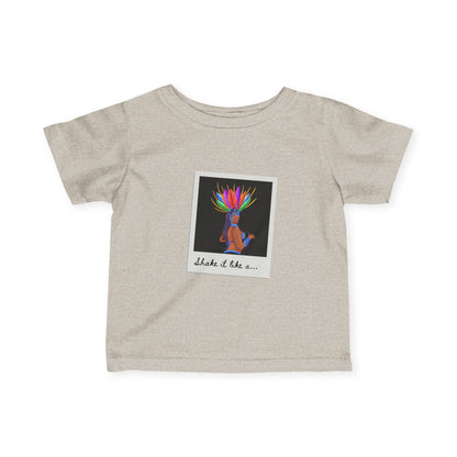 "Shake It Like a..." Carnival Samba Dancer Infant Fine Jersey Tee – Fun Baby Dance T-Shirt with Festival-Inspired Graphic