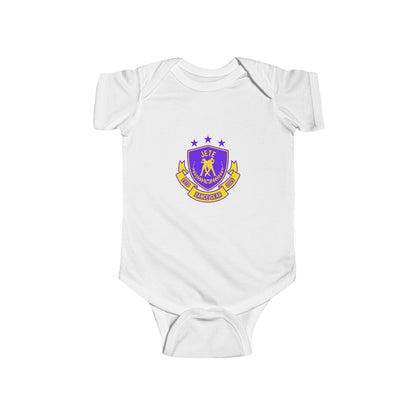 "Jeté Dance Gear" Infant Short Sleeve Bodysuit – Collegiate-Inspired Dance Graphic Baby Outfit for Future Dancers