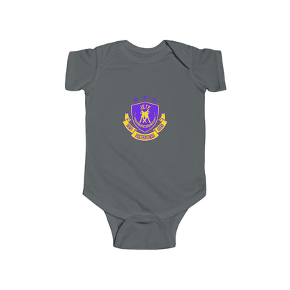 "Jeté Dance Gear" Infant Short Sleeve Bodysuit – Collegiate-Inspired Dance Graphic Baby Outfit for Future Dancers