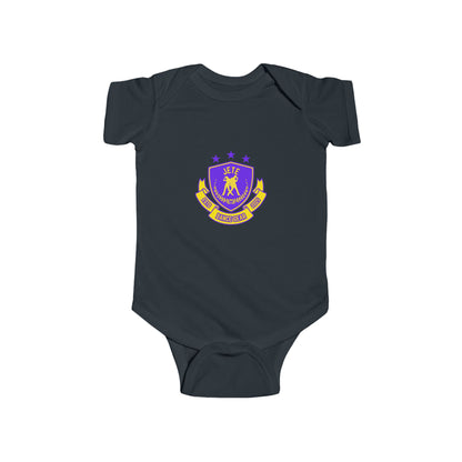 "Jeté Dance Gear" Infant Short Sleeve Bodysuit – Collegiate-Inspired Dance Graphic Baby Outfit for Future Dancers