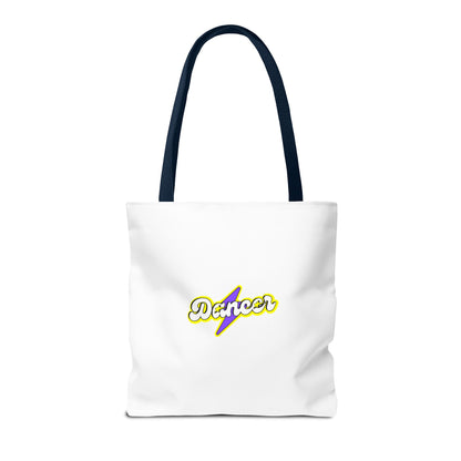 “Dancer” Superhero Graphic Canvas Tote Bag – Bold Dance Tote for Classes, Rehearsals & Everyday Use