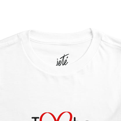 "I Love to Dance" Toddler Short Sleeve Tee – Hand-Drawn Heart Graphic Dance Lover T-Shirt