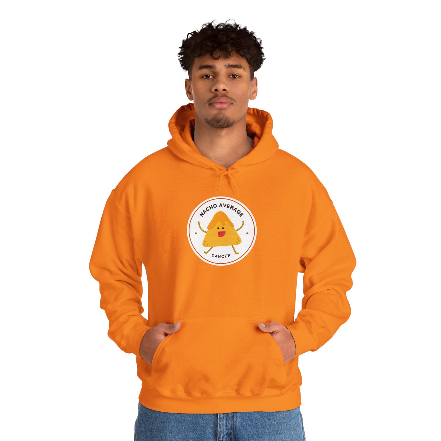 "Nacho Average Dancer" Unisex Hooded Sweatshirt – Funny Dance Pun Hoodie with Cute Nacho Graphic | Cozy Gift for Dancers & Food Lovers