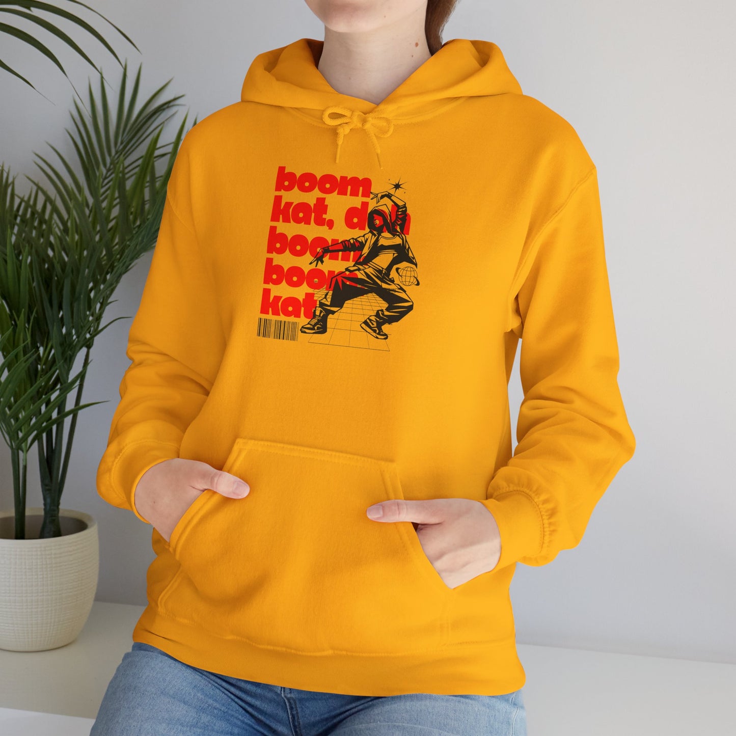 “Boom Kat” Hoodie – Unisex Hooded Sweatshirt with Bold Streetwear-Inspired Dance Graphic