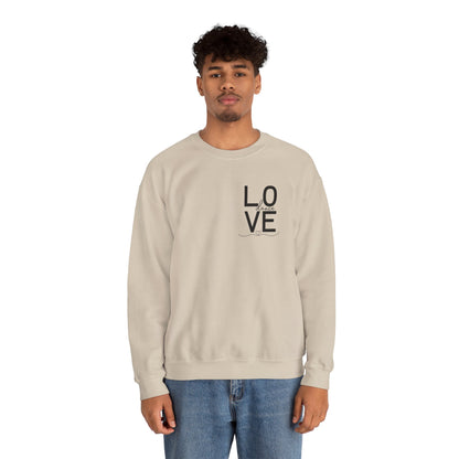 "LOVE Dance" Unisex Crewneck Sweatshirt – Script Letter Graphic Dance Lover Pullover
