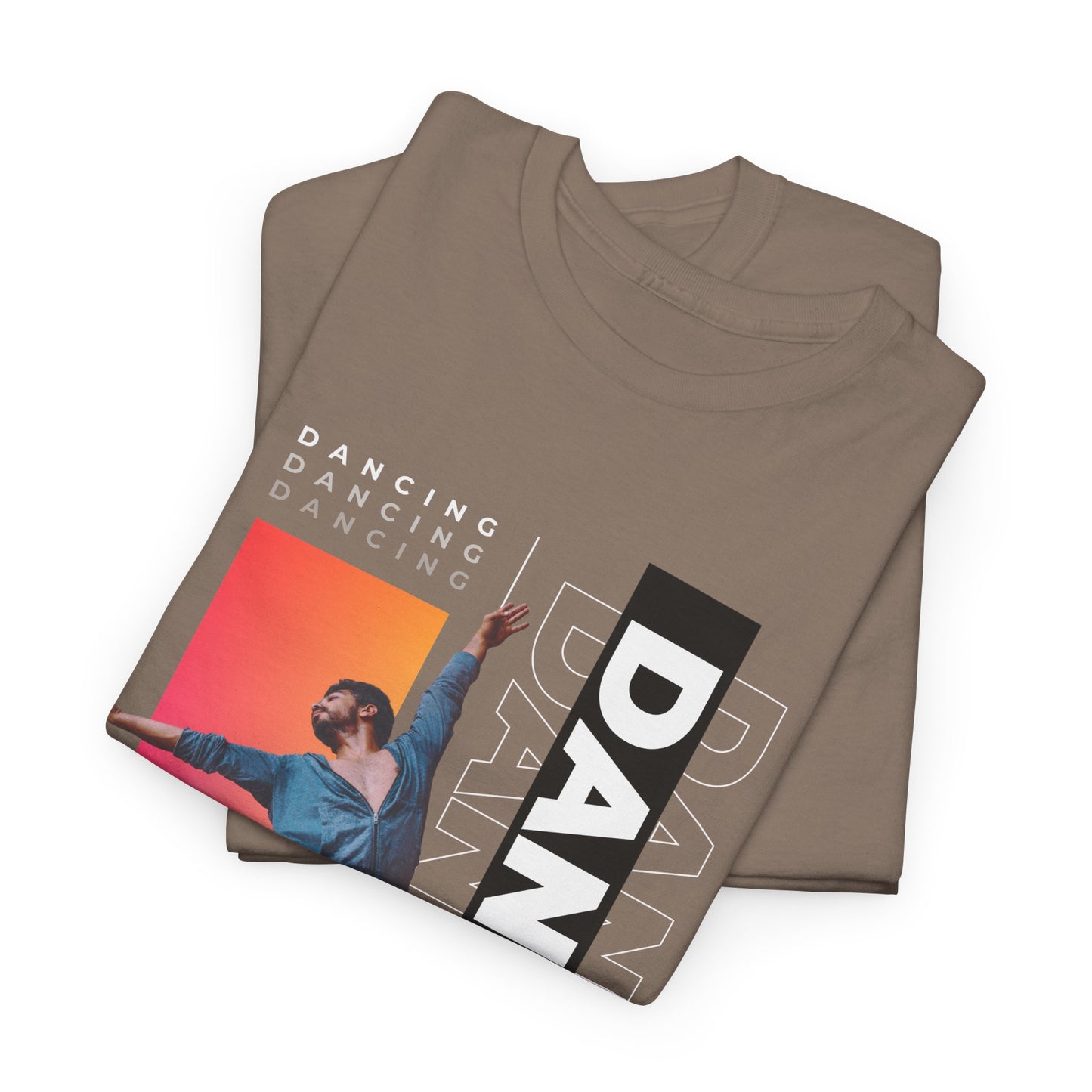 “Dancing” Streetwear-Inspired Male Dancer Unisex Heavy Cotton Tee – Urban Dance Graphic T-Shirt for Performers and Dance Lovers