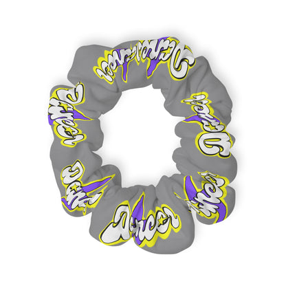 “Dancer” Scrunchie – Superhero-Inspired Dance Hair Accessory with Bold Graphic for Performers