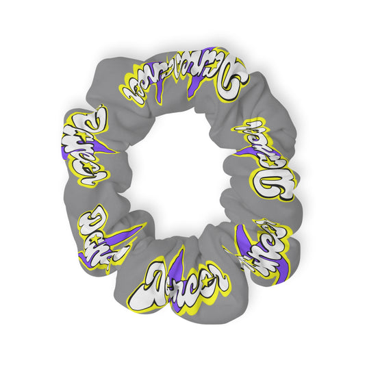 “Dancer” Scrunchie – Superhero-Inspired Dance Hair Accessory with Bold Graphic for Performers