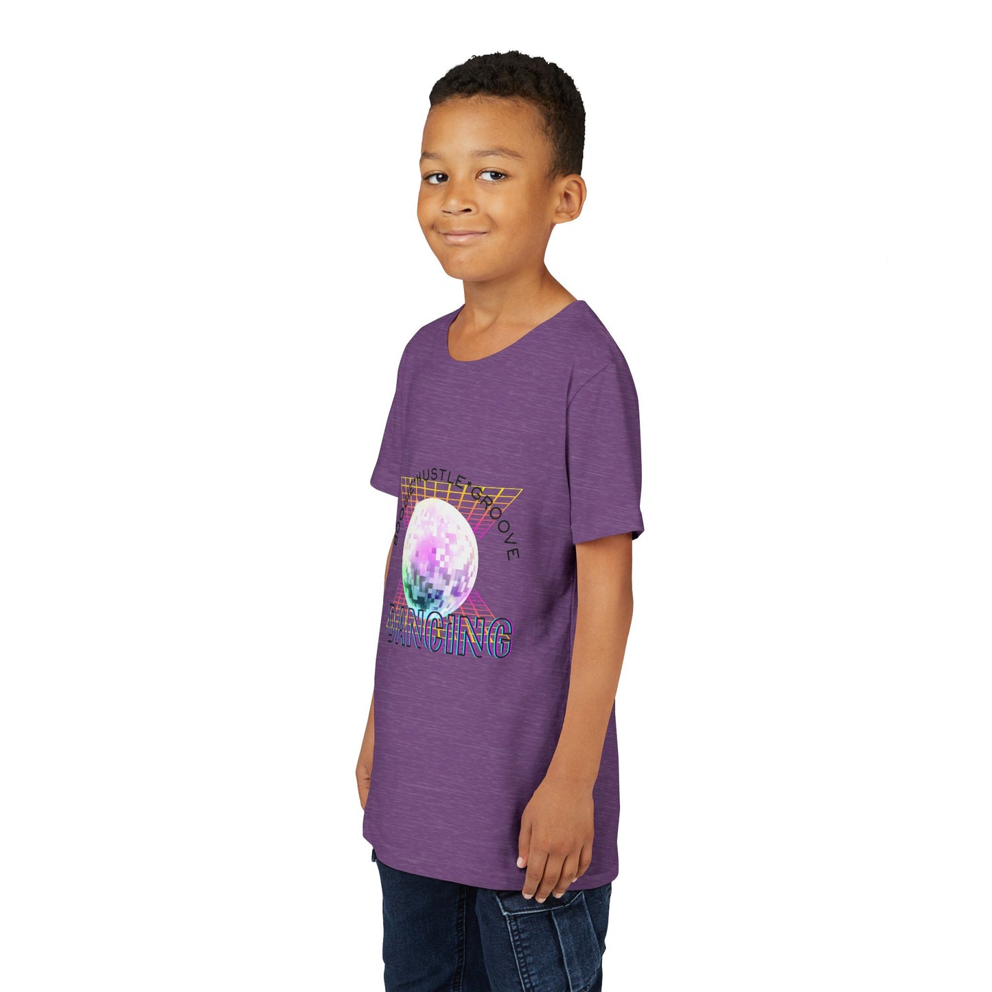 "Boogie, Hustle, Groove - Dancing" Streetwear Dance Graphic – Youth Short Sleeve Tee